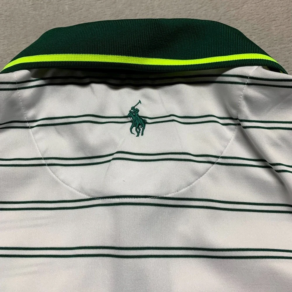 Polo Golf Ralph‎ Lauren Shirt Mens M Performance Striped US Open Oakmont USGA